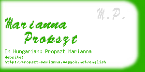 marianna propszt business card